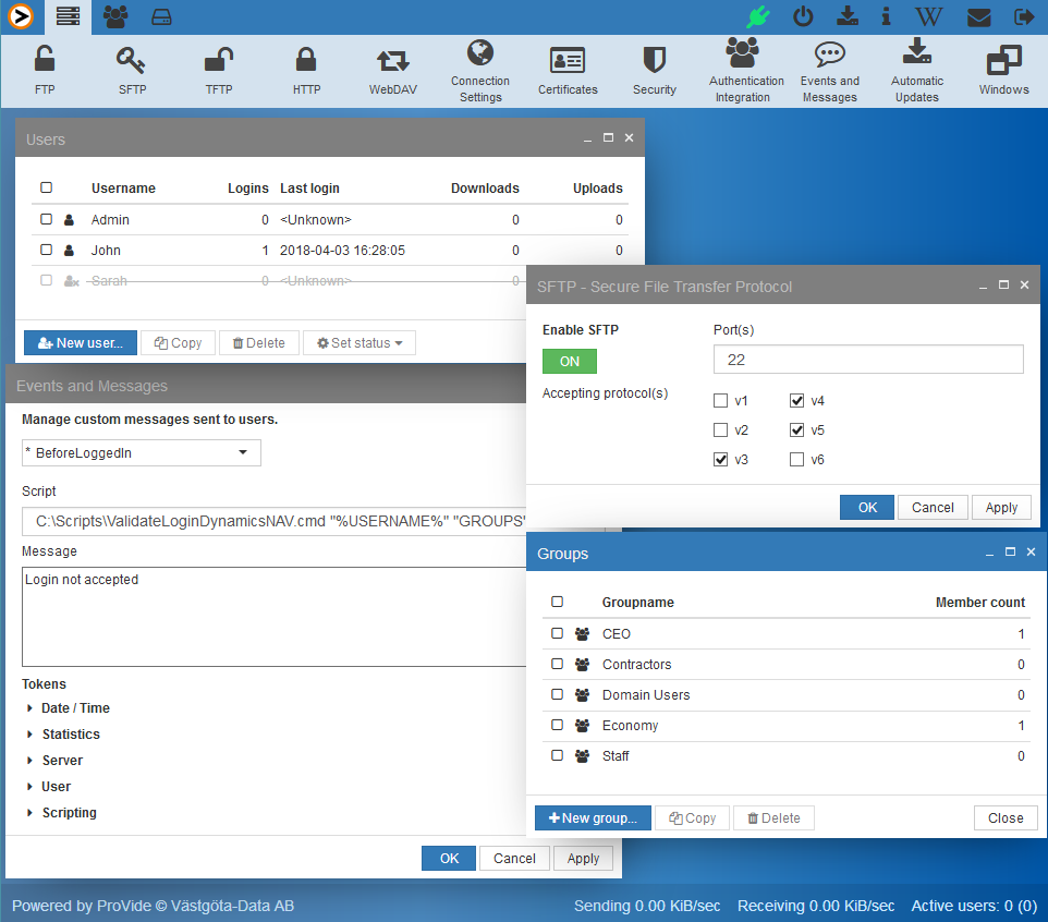 ProVide Server screenshot ProVide Server screenshot